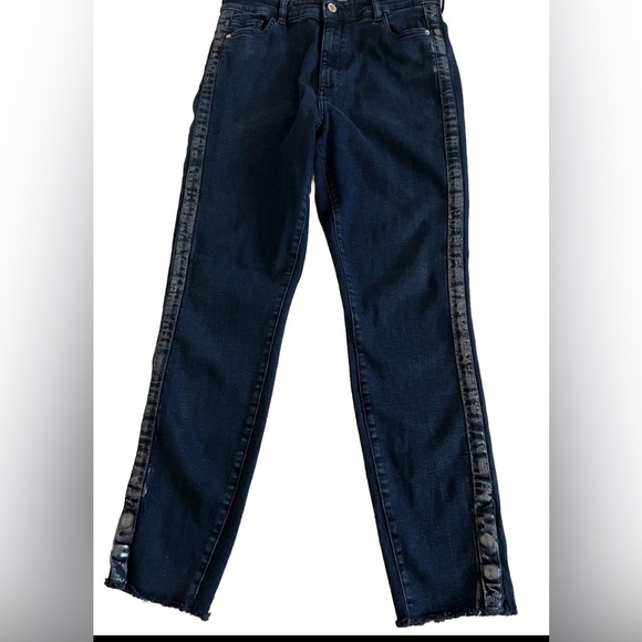 DL1961 FARROW ANKLE InstaSculpt High Rise Dark Wash Roosevelt Jeans Sz 31  32x29 - Picture 3 of 11